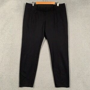 Eileen Fisher System Viscose Jersey Ankle Pants Women XL Black Slim Stretch Pull